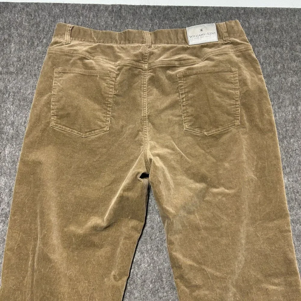 Williams & Kent Corduroy Pants‎ Mens 38 Beige Chino Straight Khaki Retro Casual